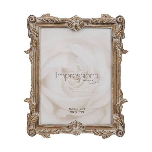Impressions Antique Carved Wood Finish Photo Frame 8x6 Inch Image 1