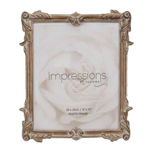 Impressions Antique Carved Wood Finish Photo Frame 10x8 Inch Image 1