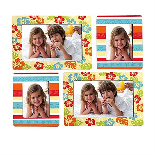 Sticky Photo Frame for 4 Photos - Flowers Image 1