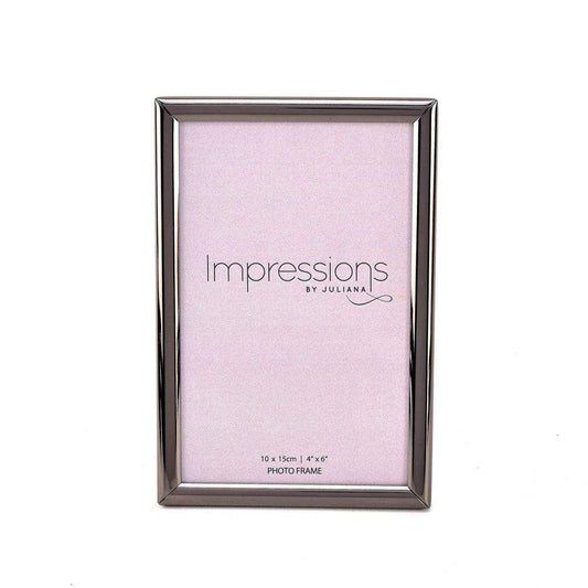 Impressions Thin Profile Pewter Finish Frames 6x4 Inch Image 1