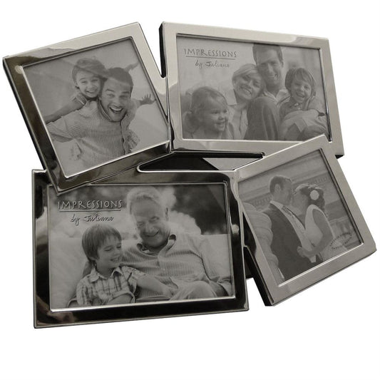 Silver Multi Aperture Photo Frame Image 1