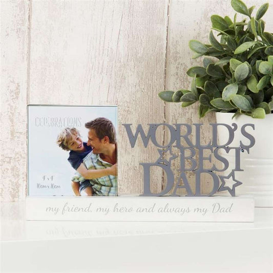 Celebrations Photo Frames | 4x4 Inch Photo Size World's Best Dad Image 1