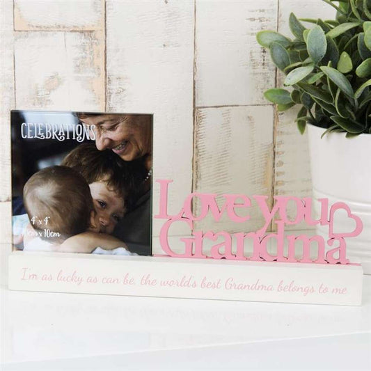 Celebrations Photo Frames | 4x4 Inch Photo Size Love You Grandma Image 1