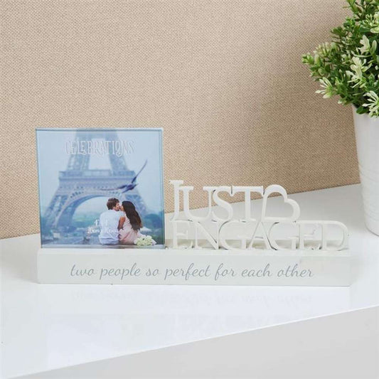 Celebrations Photo Frames | 4x4 Inch Photo Size | Just Engaged Image 1