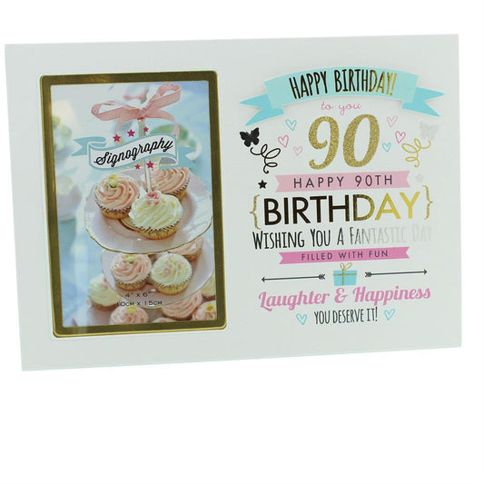 90th Birthday Photo Frame | 6x4 inch Photo | Super Fun Image 1