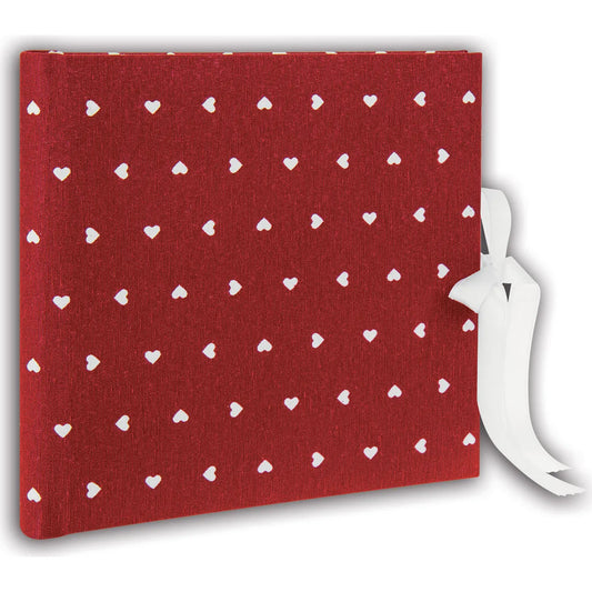 ZEP Deluxe Red Love Heart Traditional Photo Album - 30 Pages
