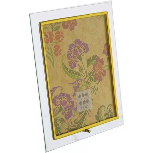 Sixtrees Flat Bevelled 10x8 Portrait Photo Frame - Gold Image 1