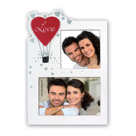 Helena White Love Photo Frame for 2 Photos Image 1