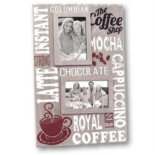 Royal Coffee Wood Twin  6x4 Photo Frame Image 1