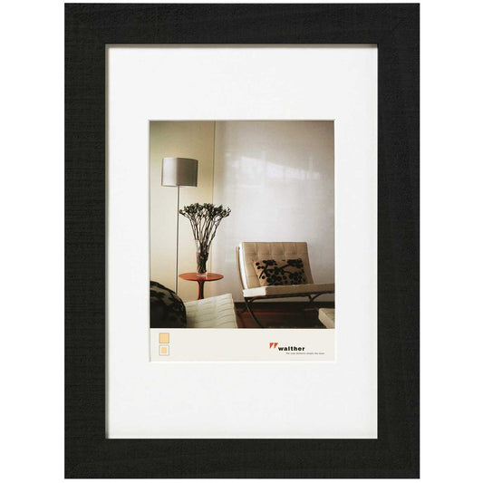 Walther Home Wooden Picture Frame - 6x4 inch - (Insert 4x2.75 inch) Black Image 1