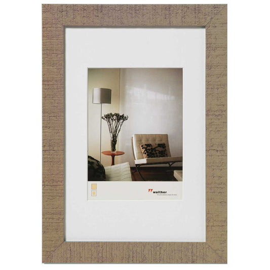 Walther Home Wooden Picture Frame - 6x4 inch - (Insert 4x2.75 inch) Beige Brown Image 1