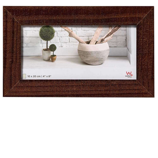 Walther Home Wooden Picture Frame - 8x4 inch - (No Insert) Walnut Image 1