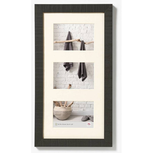 Walther Home Wooden Picture Frame - 23x11 inch - (Insert for 3x 8x6 inch) Black Image 1