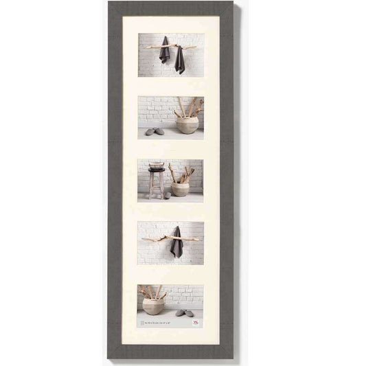 Walther Home Wooden Picture Frame - 28x9 inch - (Insert for 5x 6x4 inch) Grey Image 1