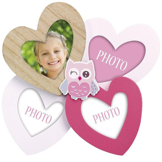 Viola Multi Aperture Heart Photo Frame For 4 Photos Image 1