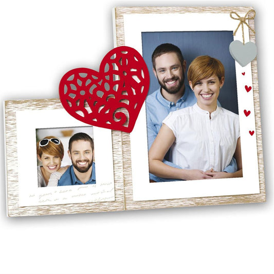 Valeria Double Aperture Wooden Photo Frame Image 1