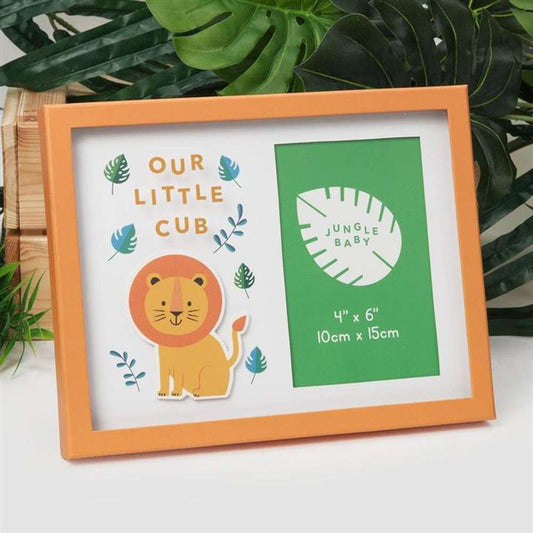 Jungle Baby Paperwrap Photo Frame Collection - 6x4 inch - Lion Tiger Monkey Our Little Cub Image 1