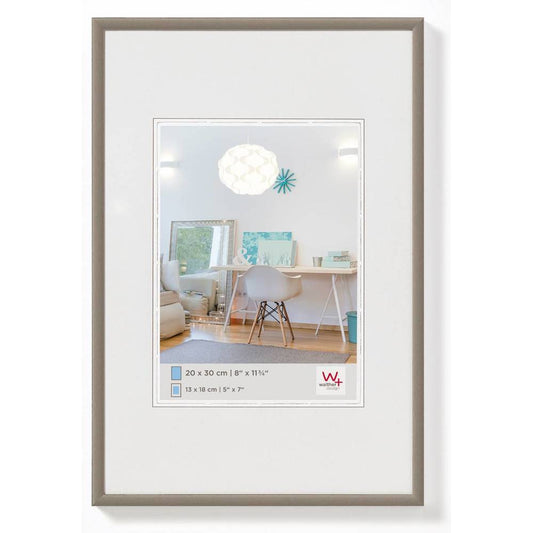 Walther New Lifestyle Photo Frame Steel 10x8 inch - (Insert 7x5 inch) Image 1