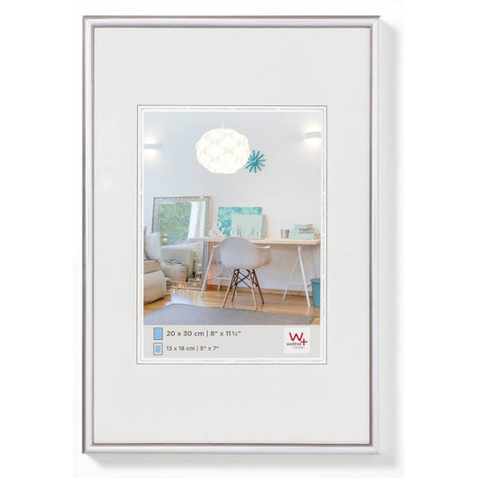 Walther New Lifestyle Photo Frame Silver 10x8 inch - (Insert 7x5 inch) Image 1