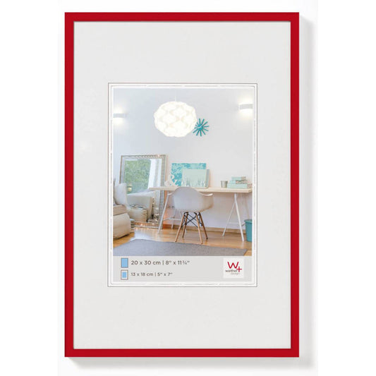 Walther New Lifestyle Photo Frame Red 16x12 inch - (Insert 12x8 inch) Image 1