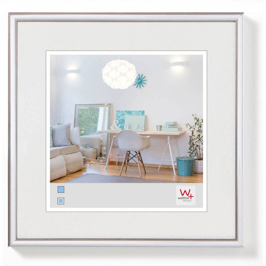 Walther New Lifestyle Photo Frame Silver 6x6 inch - (Insert 4x4 inch) Image 1