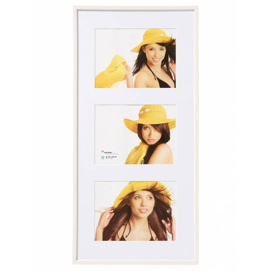 Walther New Lifestyle Photo Frame White 23x11 inch - (Insert for 3x 8x6 inch) Image 1