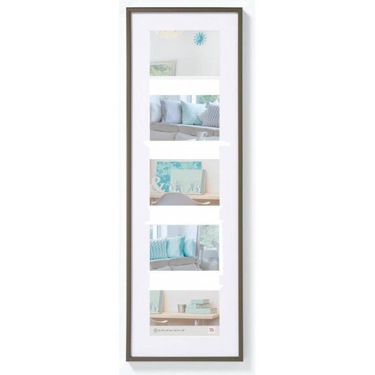 Walther New Lifestyle Photo Frame Steel 28x9 inch - (Insert for 5x 6x4 inch) Image 1