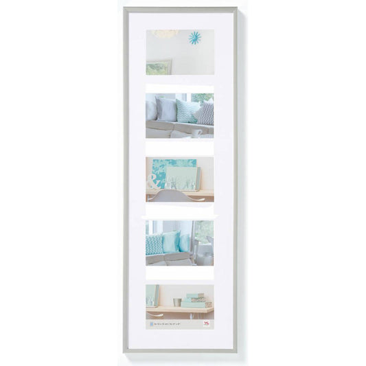 Walther New Lifestyle Photo Frame Silver 28x9 inch - (Insert for 5x 6x4 inch) Image 1
