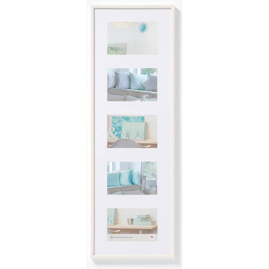 Walther New Lifestyle Photo Frame White 28x9 inch - (Insert for 5x 6x4 inch) Image 1