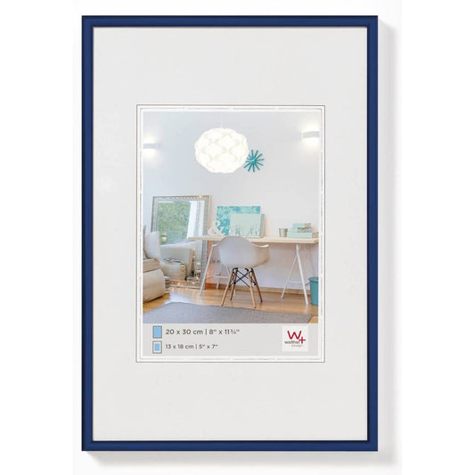 Walther New Lifestyle Photo Frame Blue 9.5x7 Inch - (Insert 7x5 Inch)