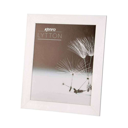 Kenro Lytton White 10x8 Inch Photo Frame Painted Matt Wood Grain Finish Image 1