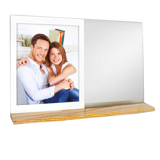 Mirror Photo Frame for 10x8" Photo Image 1