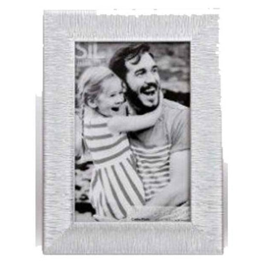 Sifcon Textured Silver 7x5 Photo Frame Image 1