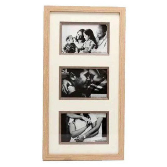 Sifcon Wooden Multi Photo Frame - Three 6x4 Photos Image 1
