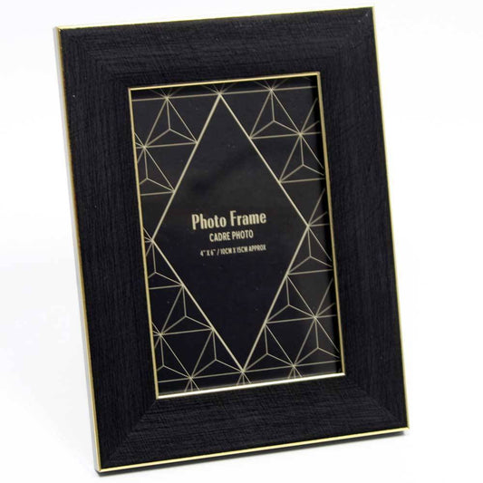 Black & Gold 6x4 Photo Frame Image 1