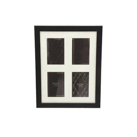 Black & Gold Multi Frame | For 4 6x4 Photos Image 1