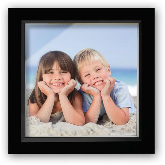 Wooden Black 6x6 Box Photo Frame Image 1