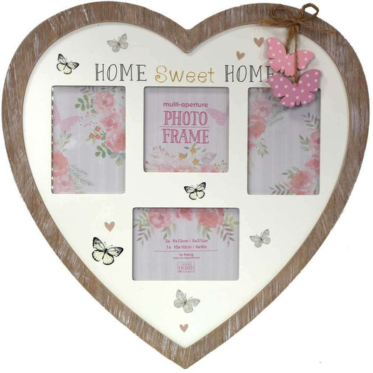 Home Sweet Home Multi Aperture Photo Frame for 4 Photos Mixed Sizes Image 1
