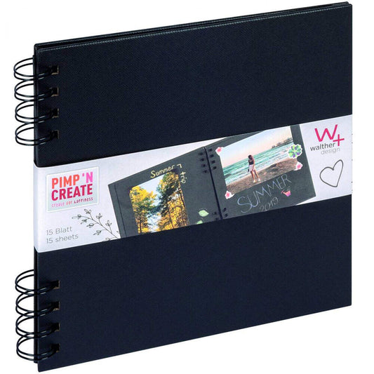 Walther Pimp and Create Scrapbook Photo Album | 30 Pages | Black Image 1