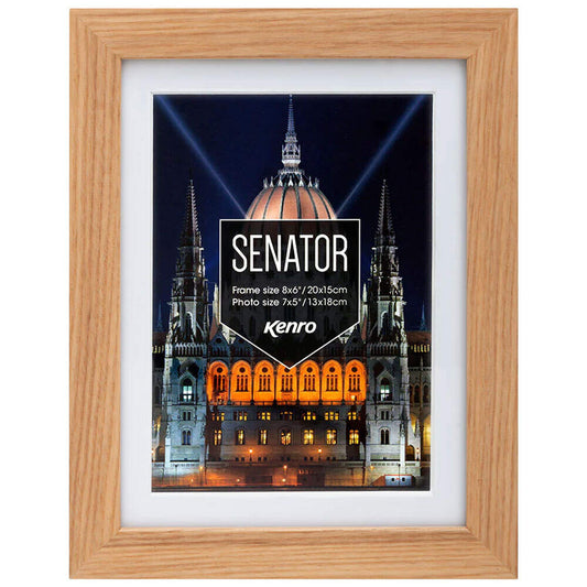 Kenro Senator A4 Frame with 9x6 Insert - Oak Image 1