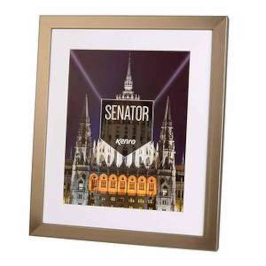 Kenro Senator Wood 16x12 Inch Steel Finish Photo Frame with 10x12 inch Insert Image 1