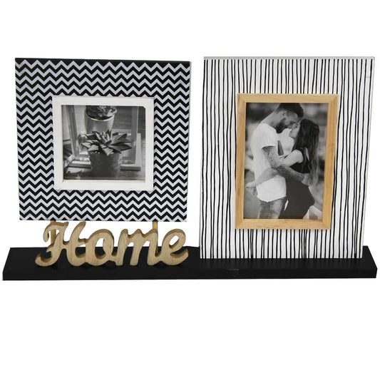 ZEP Rene Multi Photo Frame - Wood - Holds 2 Photos - Overall Size 40x25cm Image 1