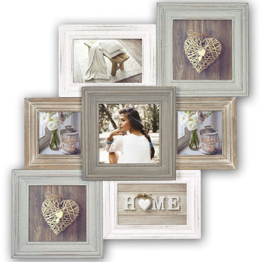 Airolo Wood Multi Aperture Photo Frame Overall Size 19.75x 20.75 Inches Image 1