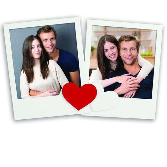 Irina Heart 4x4 Double Photo Frame Image 1