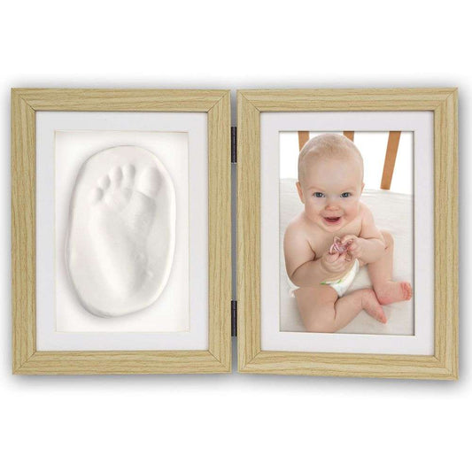 Baby Hand or Foot Impression Kit with Photo Frame 6x4 | Beech Image 1