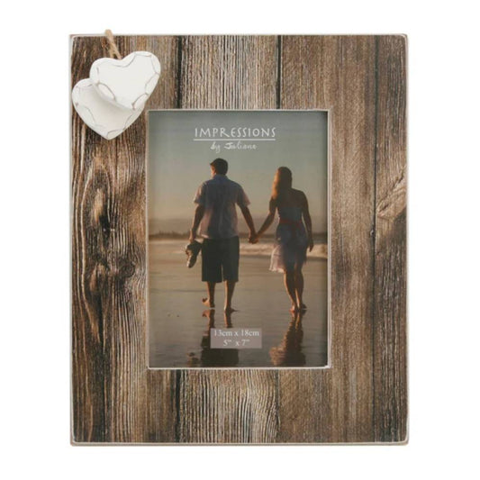 Juliana Two Hearts Wooden 7x5 Photo Frame Image 1