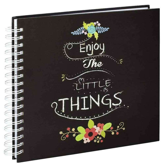 Enjoy The Little Things | Traditional Photo Album | 50 White Pages | 100 Sides | 9x9 inch Page Size