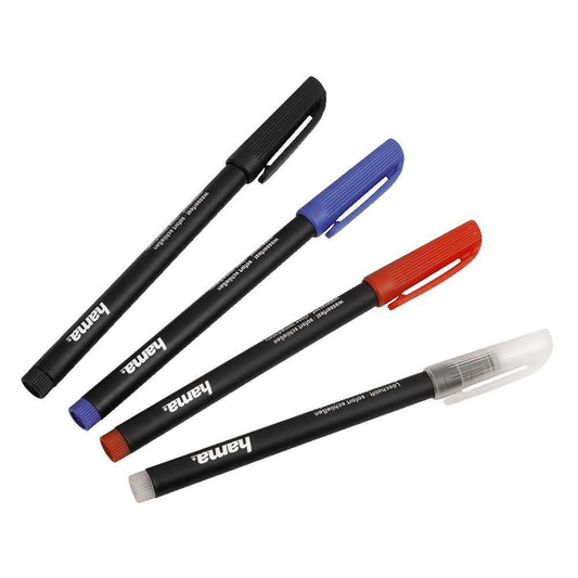 Hama CD/DVD/Blu Ray Disc Marker Set - 3 Pieces and Erasing Pen