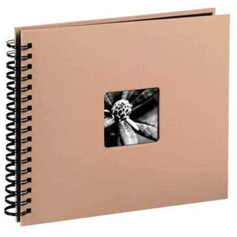 Hama Spiral Photo Album - 25 Black Pages - Taupe Image 1