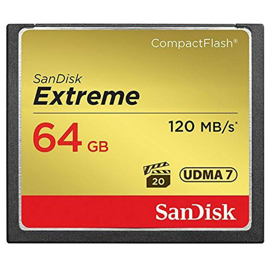 SanDisk CF Extreme 64GB Memory Card 120MB/s read speed, 85MB/s write speed Image 1